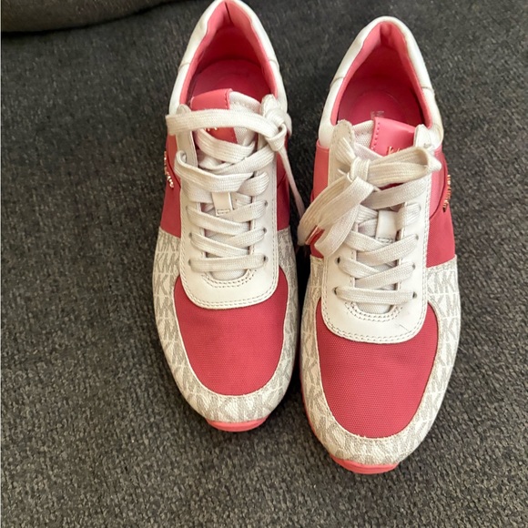 Michael Kors Pink and Cream Women's Sneakers - Picture 2 of 3
